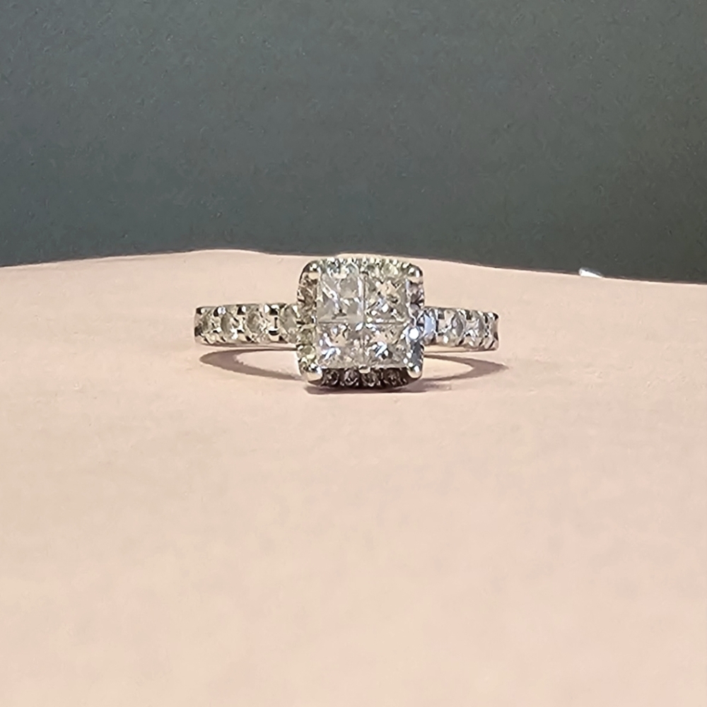 Zales Princess Quad Cut Diamond Frame Ring